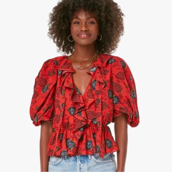 Ulla Johnson Tops - Ulla Johnson Poppy Floral Nadia Blouse Size 4